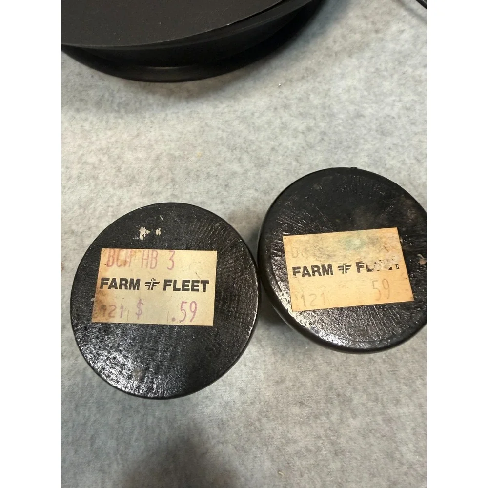 VTG Black Turned Wood Candlestick Holders Pair Colonial Farmhouse Decor 2